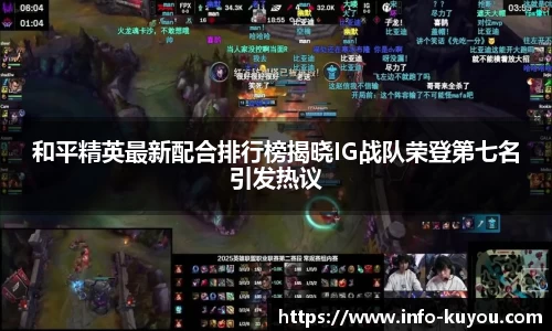 和平精英最新配合排行榜揭晓IG战队荣登第七名引发热议